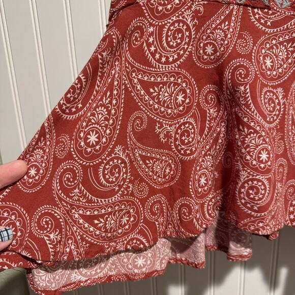 Savanna Jane Embroidered Boho Top Western Paisley Floral Oversized Sleeves 2X - Picture 2 of 8